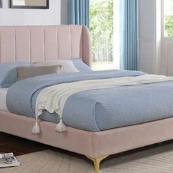 Brand New Pink Queen Bed Frame w Mattress (Available In Twin & Full Size)