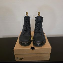 Dr. Martens Combs Leather Black Boots