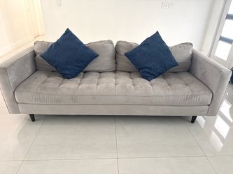 Couch, pillows and 2 chairs set