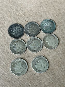 8 Better Date Roosevelt Silver Dimes (1946–1954) – 90% Silver – S & D Mint Collection