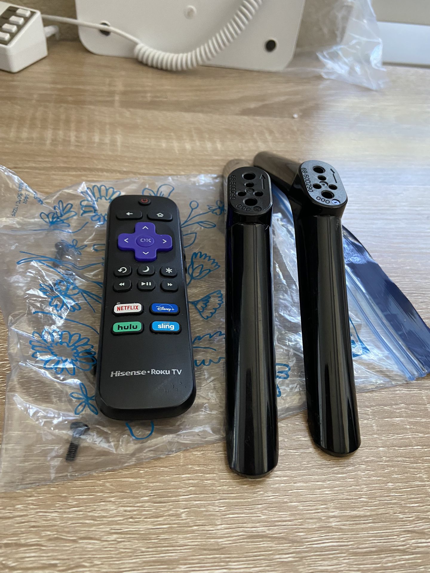 TCL Roku 55” Tv Feet And Accessories 