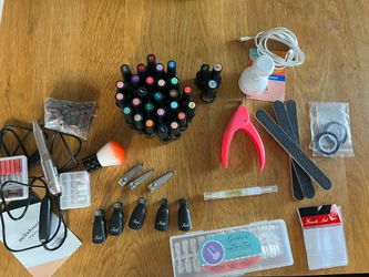 Gel Nail Manicure Set And Nail Polish