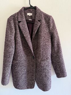 Loft Women's Tweed Lined Wool Blend coat