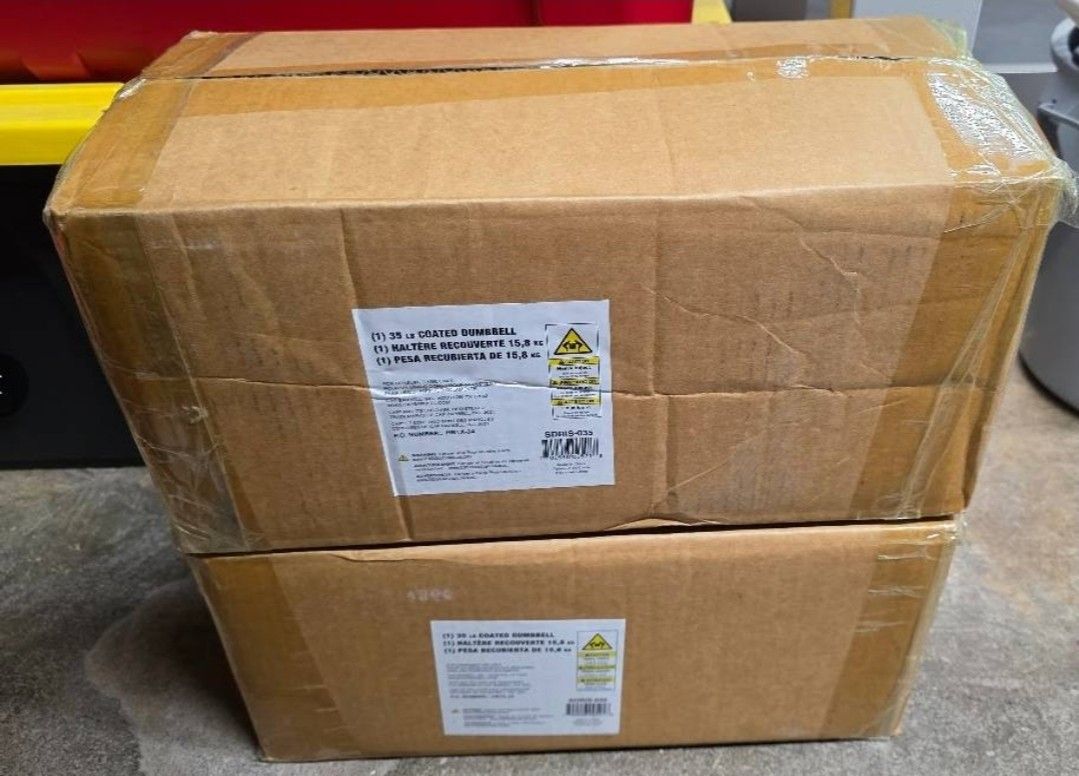 NEW- 35lb CAP Barbell Coated Rubber Hex Dumbbell Pair