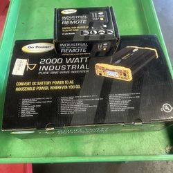 Go Power Industrial Pure Sine Wave 2000 Watt - 12V Inverter  &  Remote 