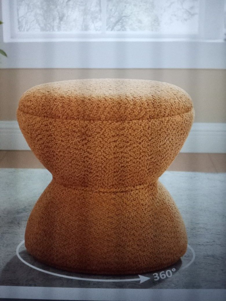 Swivel Ottoman, Rotating Vanity Stool Chair, Footstool