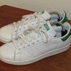 Adidas Sneakers White Stan Smith Lace Up Casual Leather 789002 Men's 7.5 Shoes