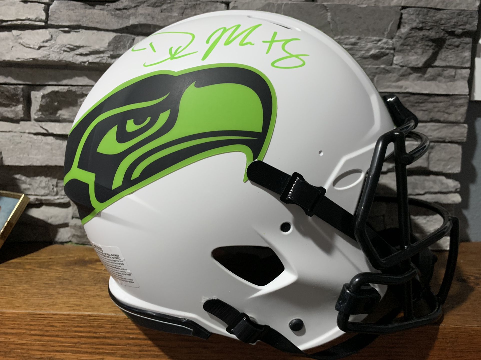 Seattle Seahawks Helmet Riddell Authentic Full Size Speed Style Lunar Eclipse Alternate