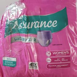 Women's Equate Assurance Underwear with Odor guard Size 2XL (14 count)