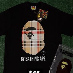 Burberry Bape T shirt size Medium & Large