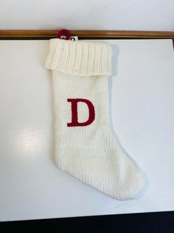 Letter D Monogram Stocking Wondershop White Holiday Initial Christmas Target 20"