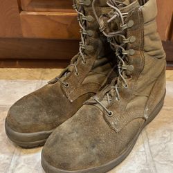 Military Surplus Belleville Steel Toe Combat Boots, 9 W