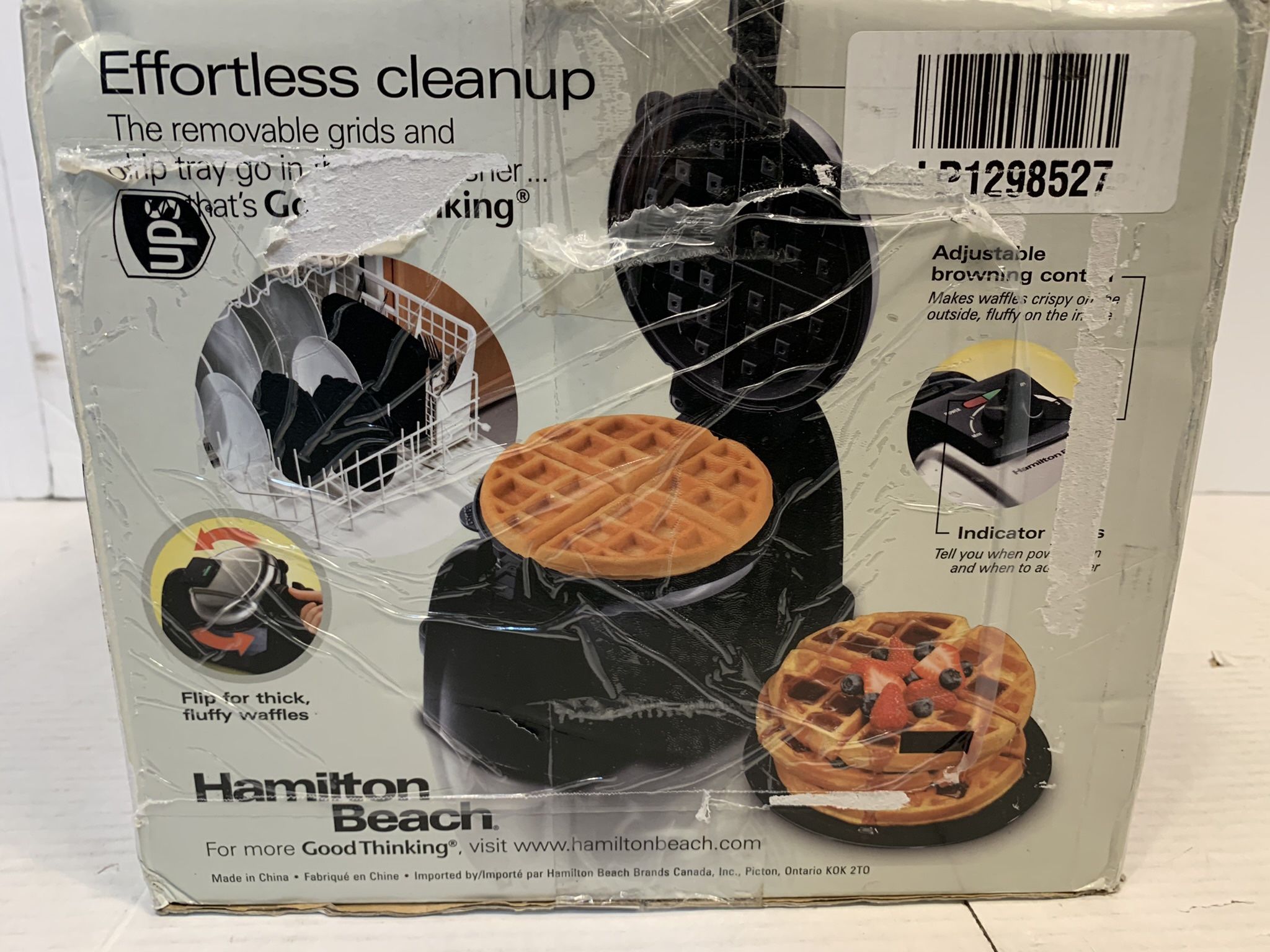 Hamilton Beach Flip Belgian Waffle Maker with Removable Plates