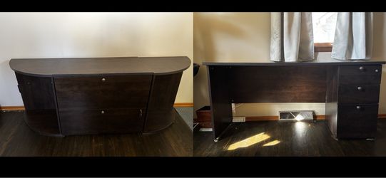 Office desk and credenza
