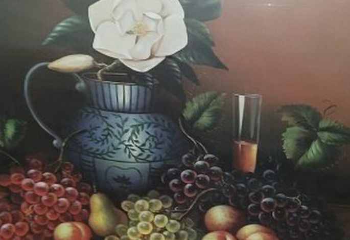 Elegent Framed "Fruit & Flower" Picture