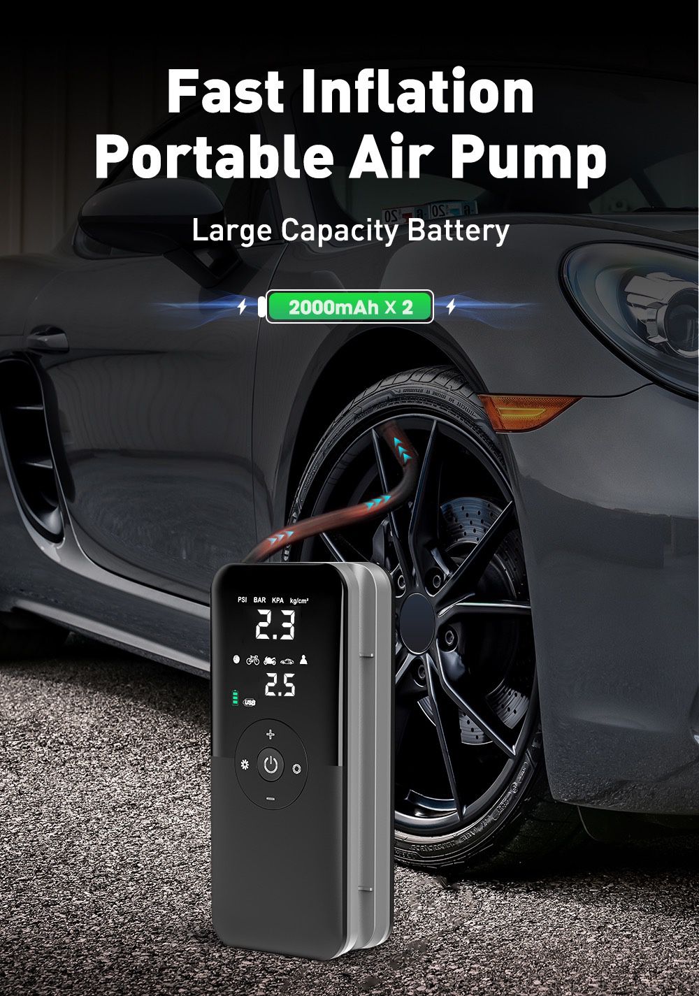 Air Compressor 12v Air Pump For Car Portable Tyre Inflator Electric Motorcycle Pump Air Compressor For Car Motorcycles Bicycle