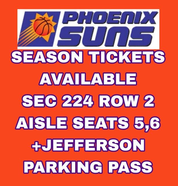 PHOENIX SUNS TICKETS *READ AD*