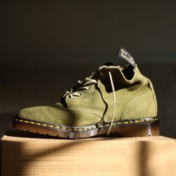 Dr. Martens Olive Green Suede Boots