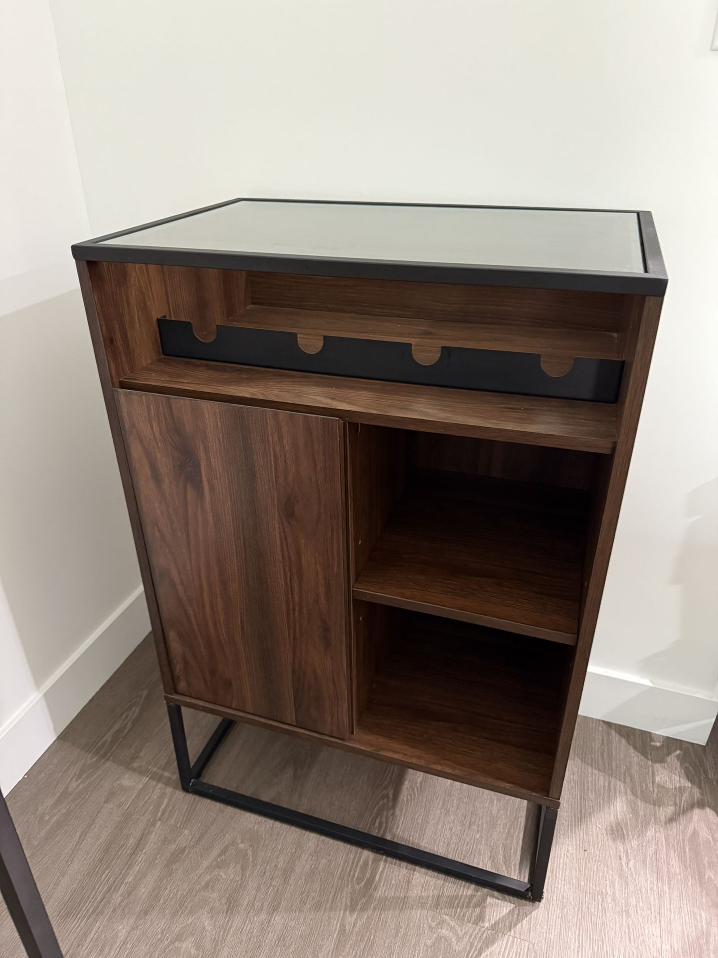 Target Wood Bar Console Table Wine Holder