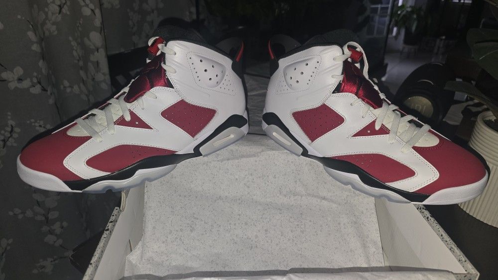 Jordan 6 Retro White/Carmine-Black