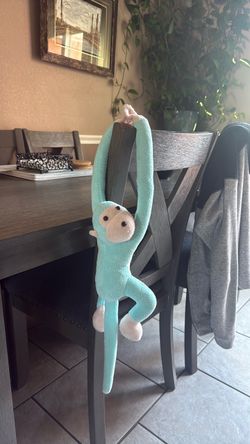 Teal Hanging Monkey Stuffed Animal