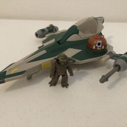 Master Yoda Star Wars Jedi Attack Fighter Attack Of The Clones 2013 Hasbro