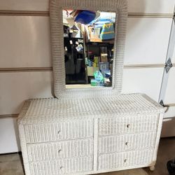 Wickers Dresser With mirror 