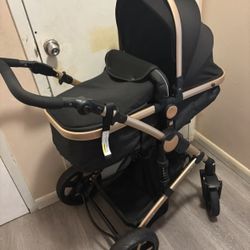 Supperbebe 3 in 1 Baby Travel System - Black Gold