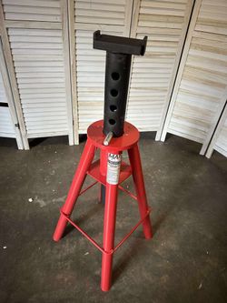 10 Ton (20,000 lbs) Capacity Heavy-Duty Medium Profile Pin Type Adjustable Jack Stand for Trucks & Equipment (1 PC, 10 TON Medium)