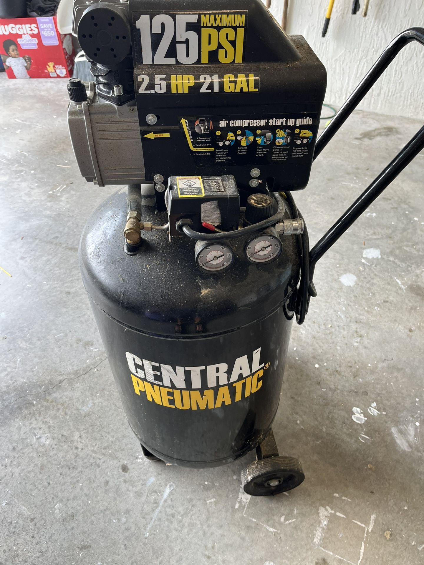 central pneumatic air compressor