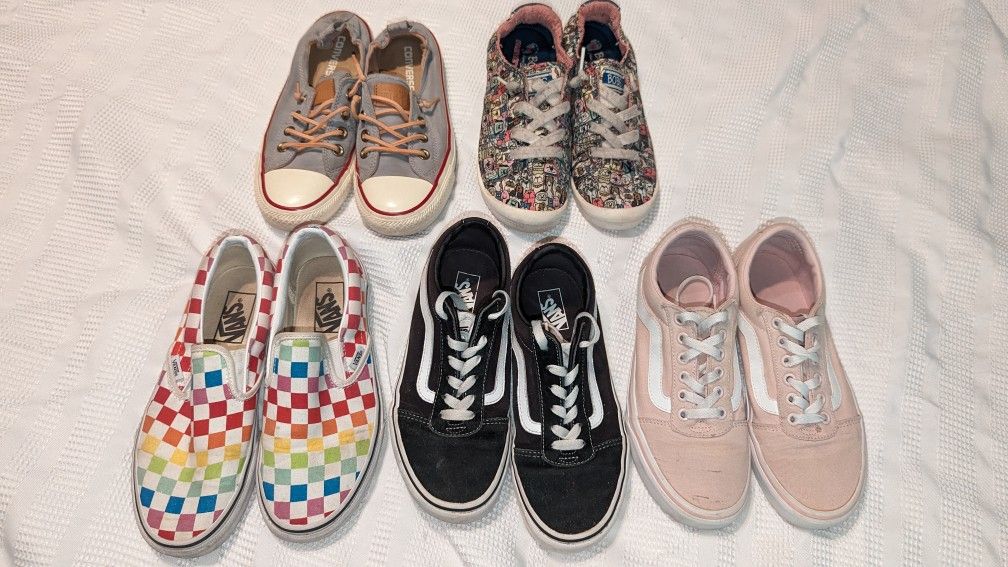 Youth Converse, Vans, And Bob's Shoes