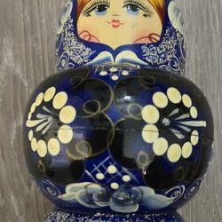 10 Pc Russian Nesting Doll Handpainted Hand signed Authentic