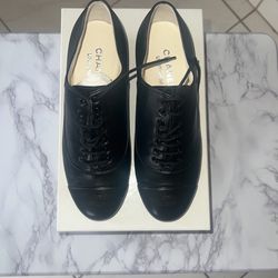 CHANEL LACE UP UNIFORM SHOE