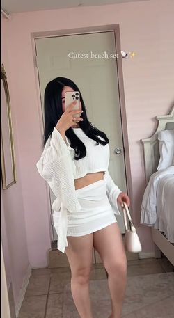 Women's Summer Holiday Off-Shoulder Top and Stylish Bodycon Skirt Set, Breathable Be