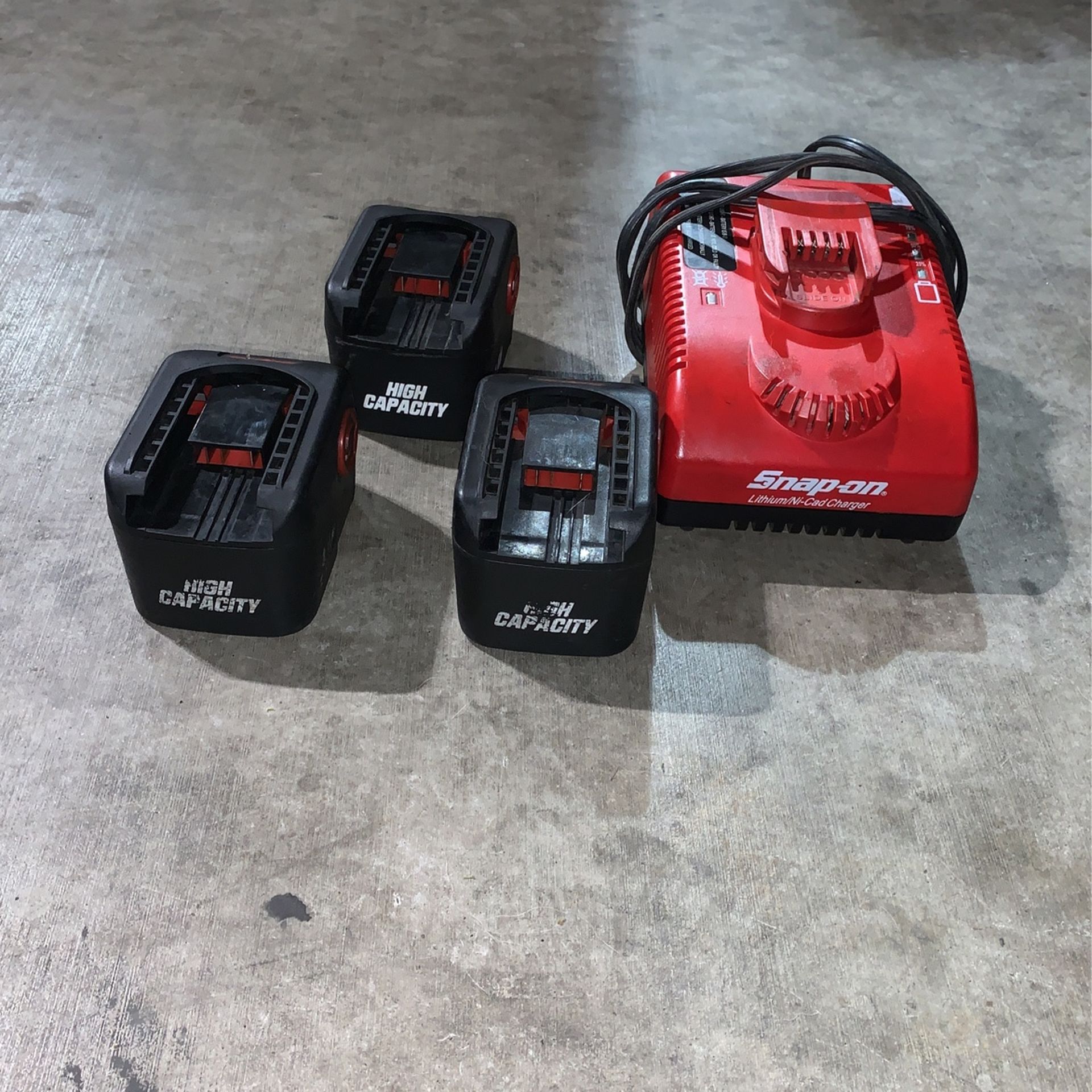 Snap On Battery’s 14.4v And charger for Battery’s