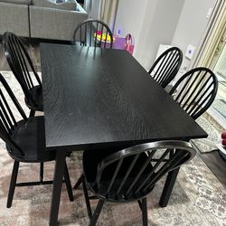 6 Seater IKEA Dining Table & Chairs