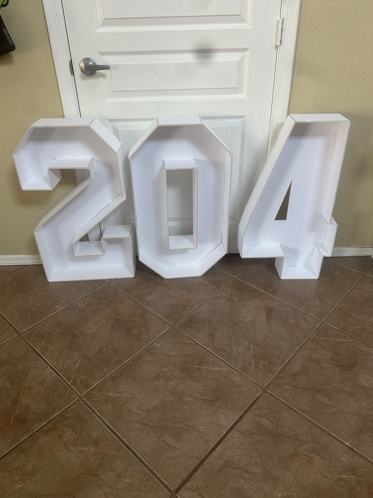 Giant Number Decorations 2, 0, or 4