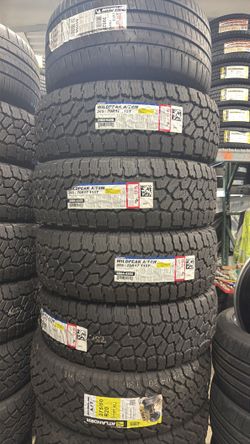 265/70R17 FALKEN WILDPEAK AT4W NEW TIRES INSTALLED AND BALANCE // 4 LLANTAS NUEVAS INSTALADAS Y BALANCEADAS