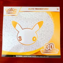 Pokémon TCG 30th Celebration Elite Trainer Box ETB - Brand New Factory Sealed