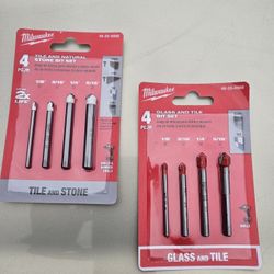 Carbide Glass and Tile Bit Set & Natural Stone Bit Set (8-Pack), Brand , New