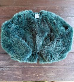 SO Emerald Green Faux Fur Cropped Jacket
