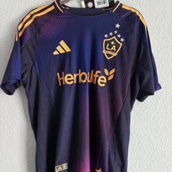 Size XL Large XXL Los Angeles Galaxy Adidas Away 25/26 Purple Jersey Authentic 