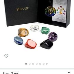 Yunoun Chakra Stones Healing Crystals，Crystal Therapy, Meditation, Reiki - 7 Chakra Set

