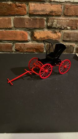 Vintage Agway 1992 Red & Black Horse Carriage