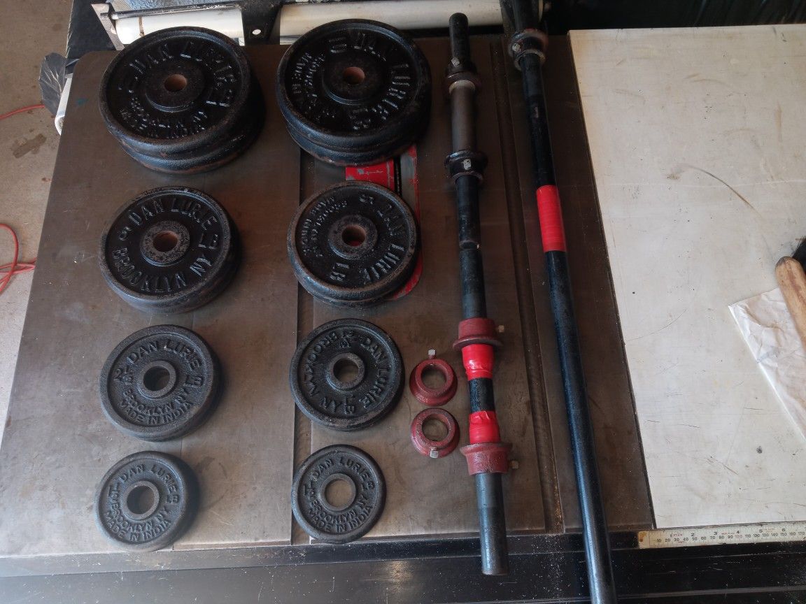 102 1/2 Lbs. Dan Laurie Weight Set