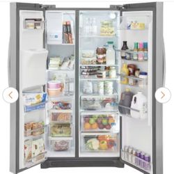 New Gallery 36 in. 22.3 cu. ft. Counter Depth Side-by-Side Refrigerator in Smudge-Proof Stainless Steel, ENERGY STAR