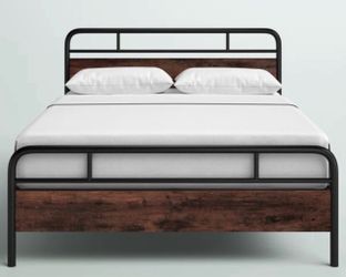 Bed frame w/ mattress and box spring