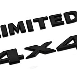 “LIMITED 4x4 “ 3D Raised Black Emblems (New)