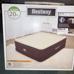 Bestway  Queen Size Air Mattress With Pump New 