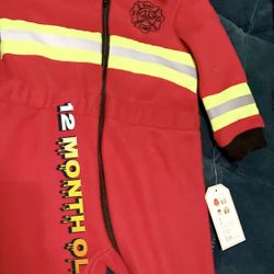 Firefighter Outfit New So Cute Onesie 12month Old